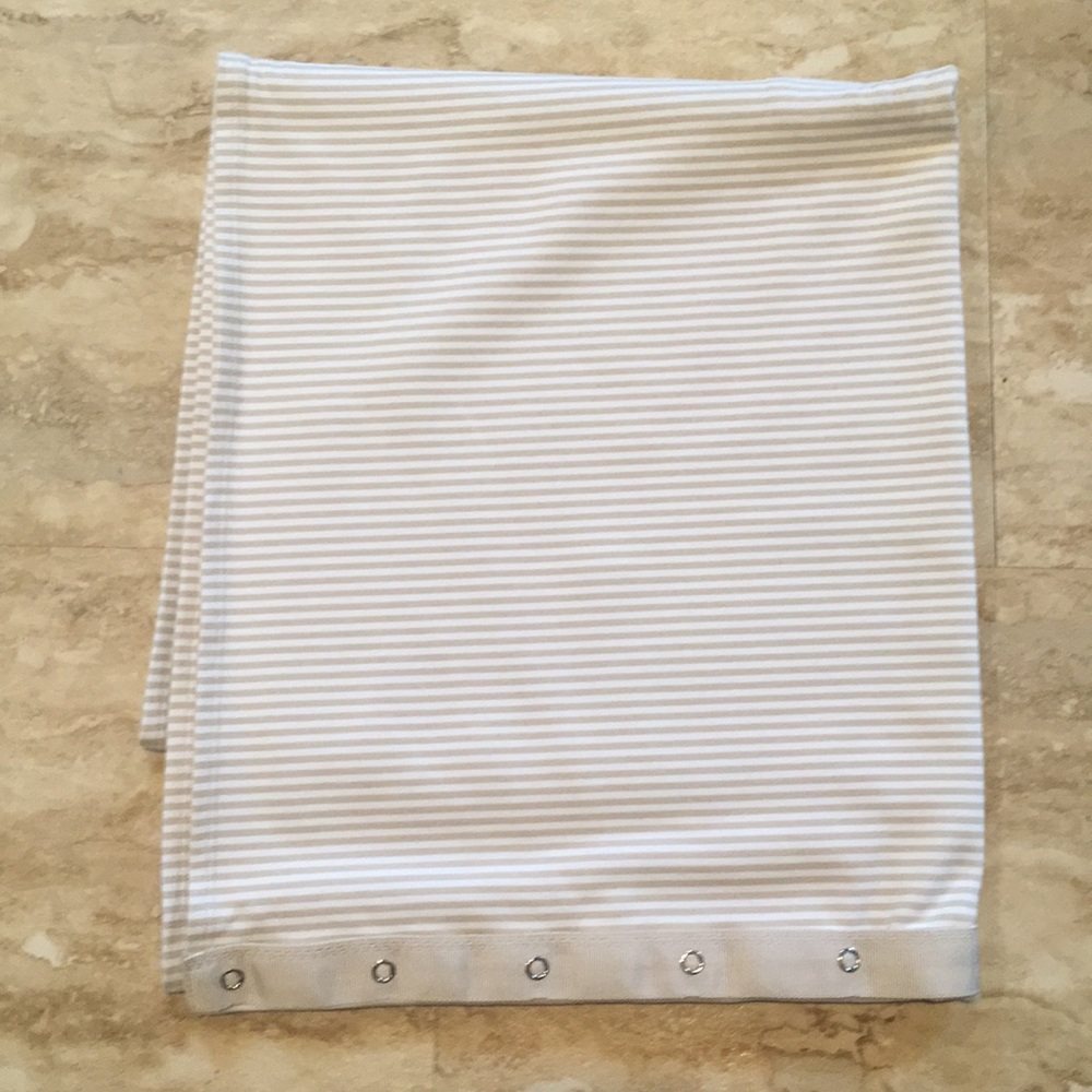 Tan and white stripe lululemon scarf